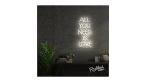 Radikal Neon "All You Need Is Love" Sign - Cool White