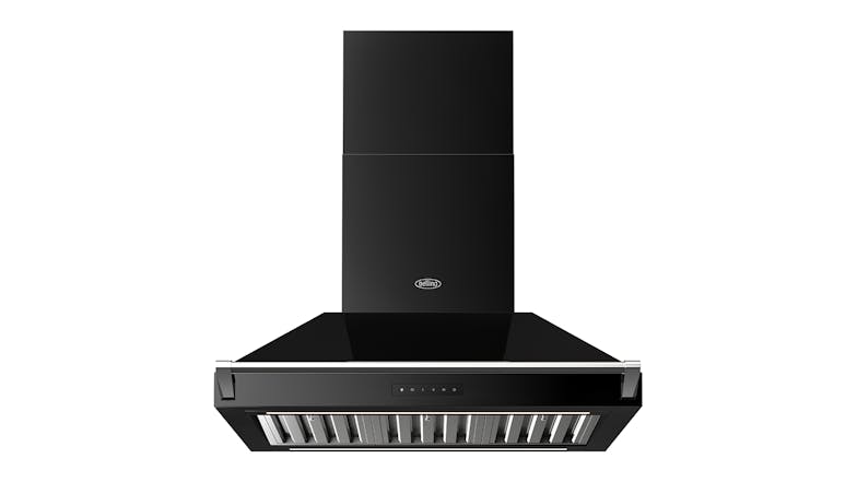 Belling 90cm Pyramid Chimney Wall Mounted Rangehood - Black (BPC90BR)