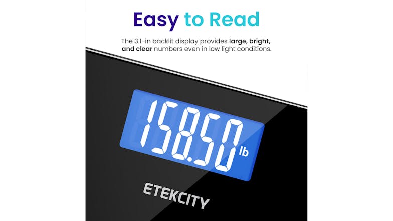 Etekcity Smart Bathroom Scale w/ App Connectivity 2pcs. - Black