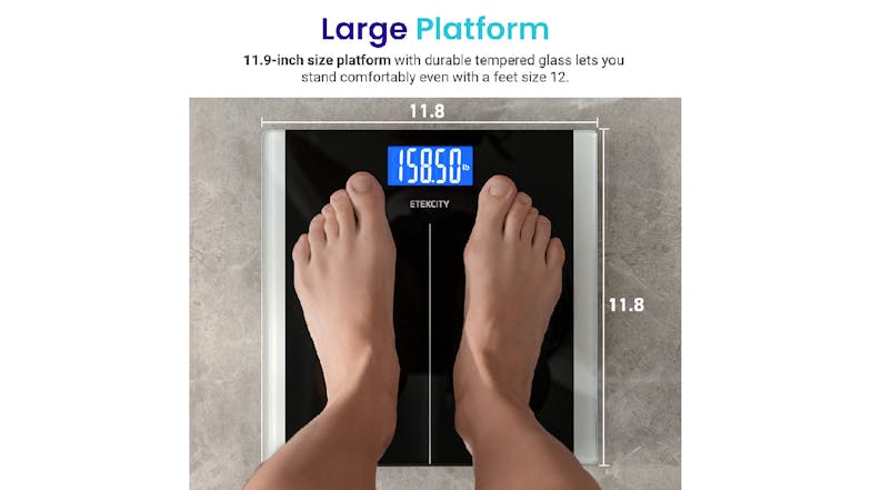 Etekcity Smart Bathroom Scale w/ App Connectivity 2pcs. - Black