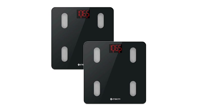 Etekcity Smart Fitness Scale w/ App Connectivity, Wi-Fi Connectivity 2pcs. - Black