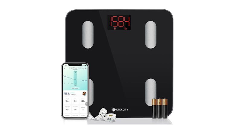 Etekcity Smart Fitness Scale w/ App Connectivity, Wi-Fi Connectivity - Black