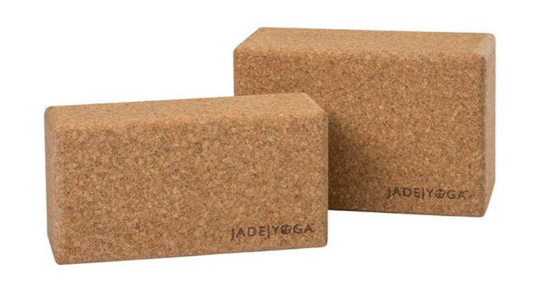 JadeYoga Cork Yoga Blocks - Large