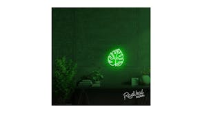 Radikal Neon Monstera Leaf Sign - Bright Green