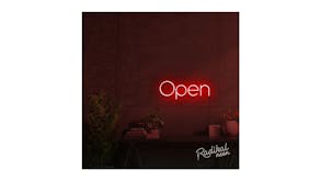 Radikal Neon Open Bar Sign - Bright Red