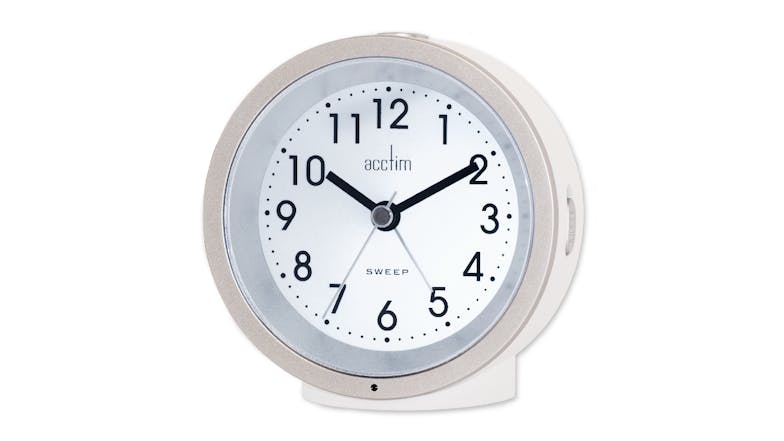 Acctim "Caleb" Alarm Clock with Smartlite - White