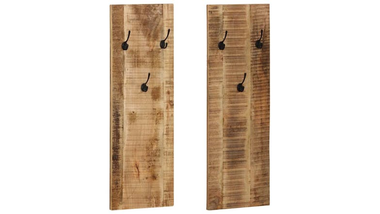 NNEVL Wall-Mounted Coat Rack 36 x 110 x 3cm 2pcs. - Mango Wood