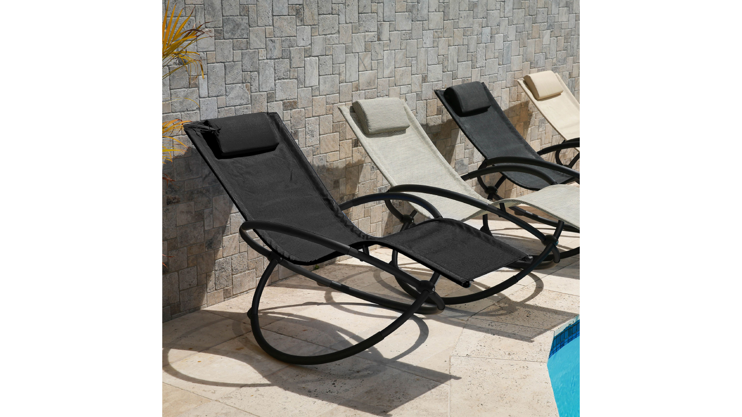 Arcadia Furniture ZeroGravity Rocking Lounge Chair Black Harvey