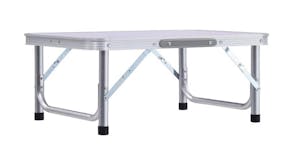 NNEVL Camping Table Folding 60 x 45cm - White/Aluminum