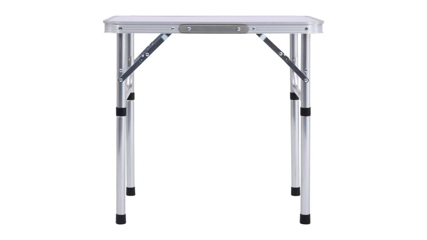 NNEVL Camping Table Folding 60 x 45cm - White/Aluminum