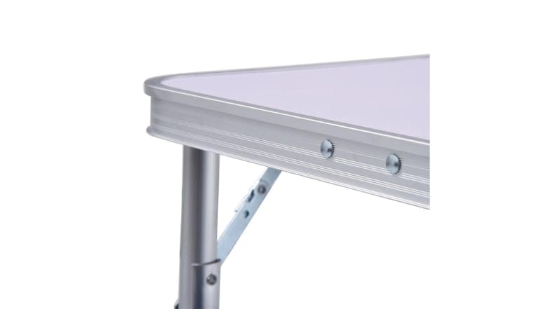 NNEVL Camping Table Folding 60 x 45cm - White/Aluminum