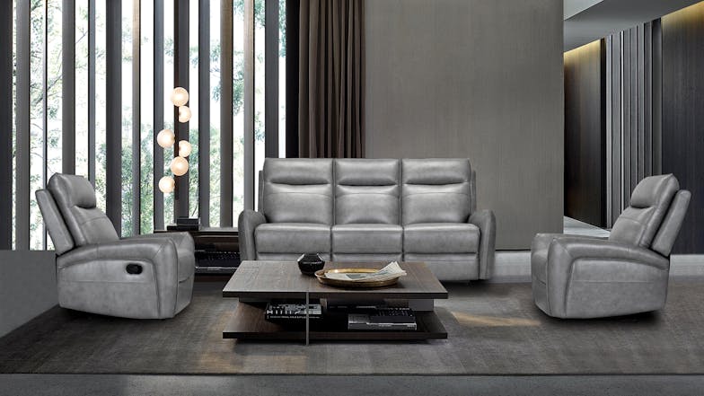 Carmine 3 Piece Leather Lounge Suite