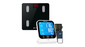 Etekcity Smart Fitness Scale w/ App Connectivity, Wi-Fi Connectivity & Blood Pressure Monitor Bundle - Black