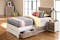 Hero King Single Slat Bed Frame - White & Wood Grain