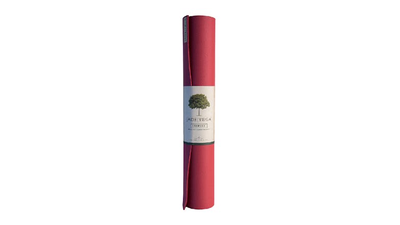 JadeYoga Harmony Yoga Mat 173cm - Raspberry