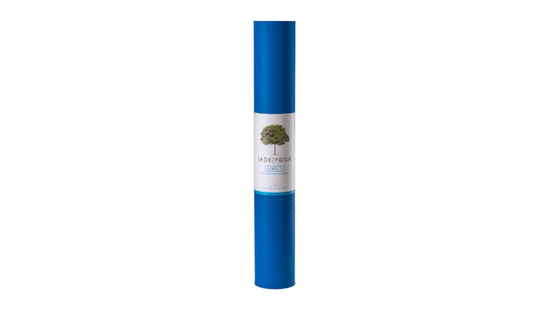 JadeYoga Level One Beginner Yoga Mat 173cm - Classic Blue