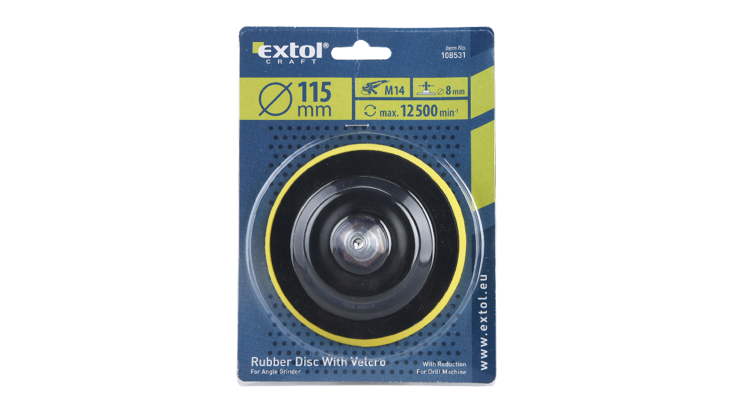 Extol Craft Rigid Carrier Disk with Velcro 115mm