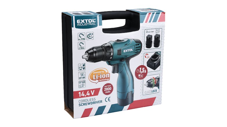 Extol 16.6V Cordless Screwdriver with Charger