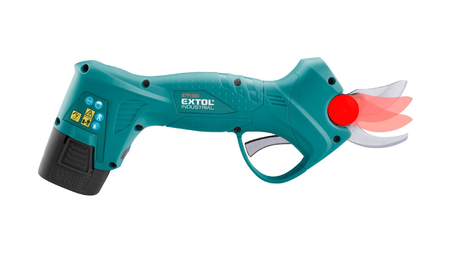 Extol 16V Corless Pruning Shears with Rechargeable Batteries