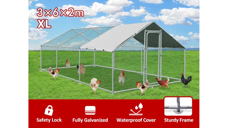 TSB Living Outdoor Chicken Run 3 x 6 x 1.95m