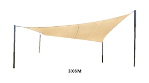 TSB Living Water Resistant Shade Sail 3 x 6m - Sand