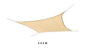 TSB Living Water Resistant Shade Sail 4 x 4m - Sand