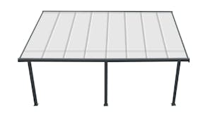 TSB Living Aluminium Patio Canopy 4.9 x 3 x 2m - Grey