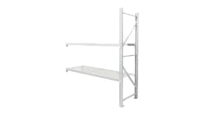 TSB Living 2 Tier Longspan Add-On Shelving Unit 2m - Grey White