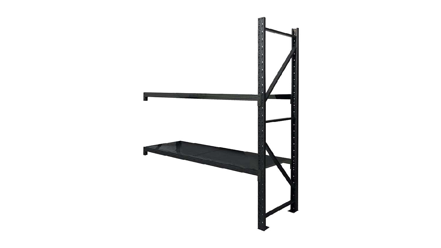 TSB Living 2Tier Longspan AddOn Shelving Unit 2m Black Harvey