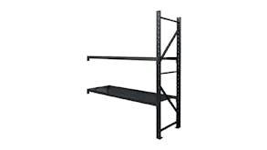 TSB Living 2 Tier Longspan Add-On Shelving Unit 2m - Black