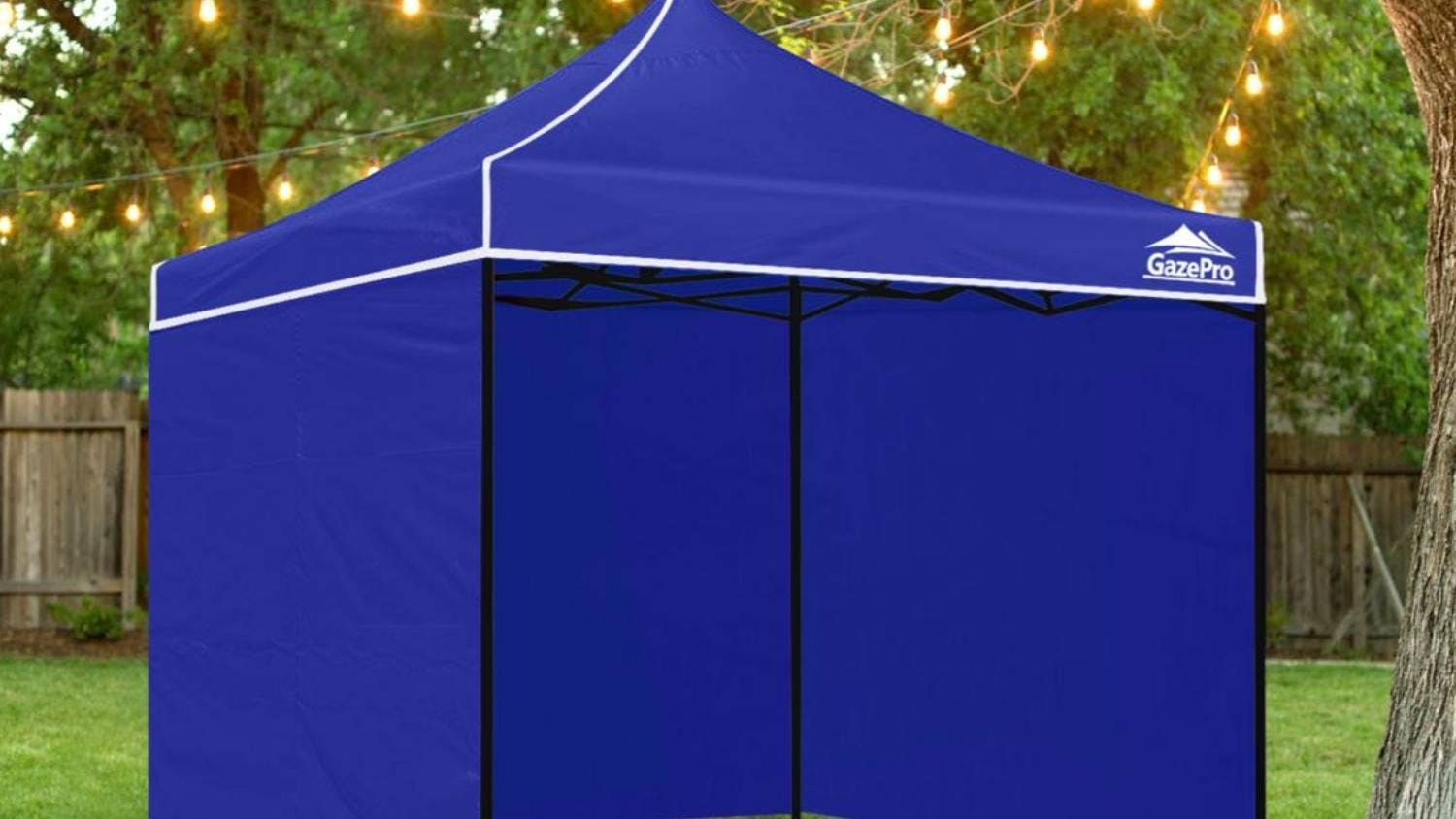 GazePro Silver Lined Pop-Up Gazebo 3 x 3m with Full Wall Kit - Blue