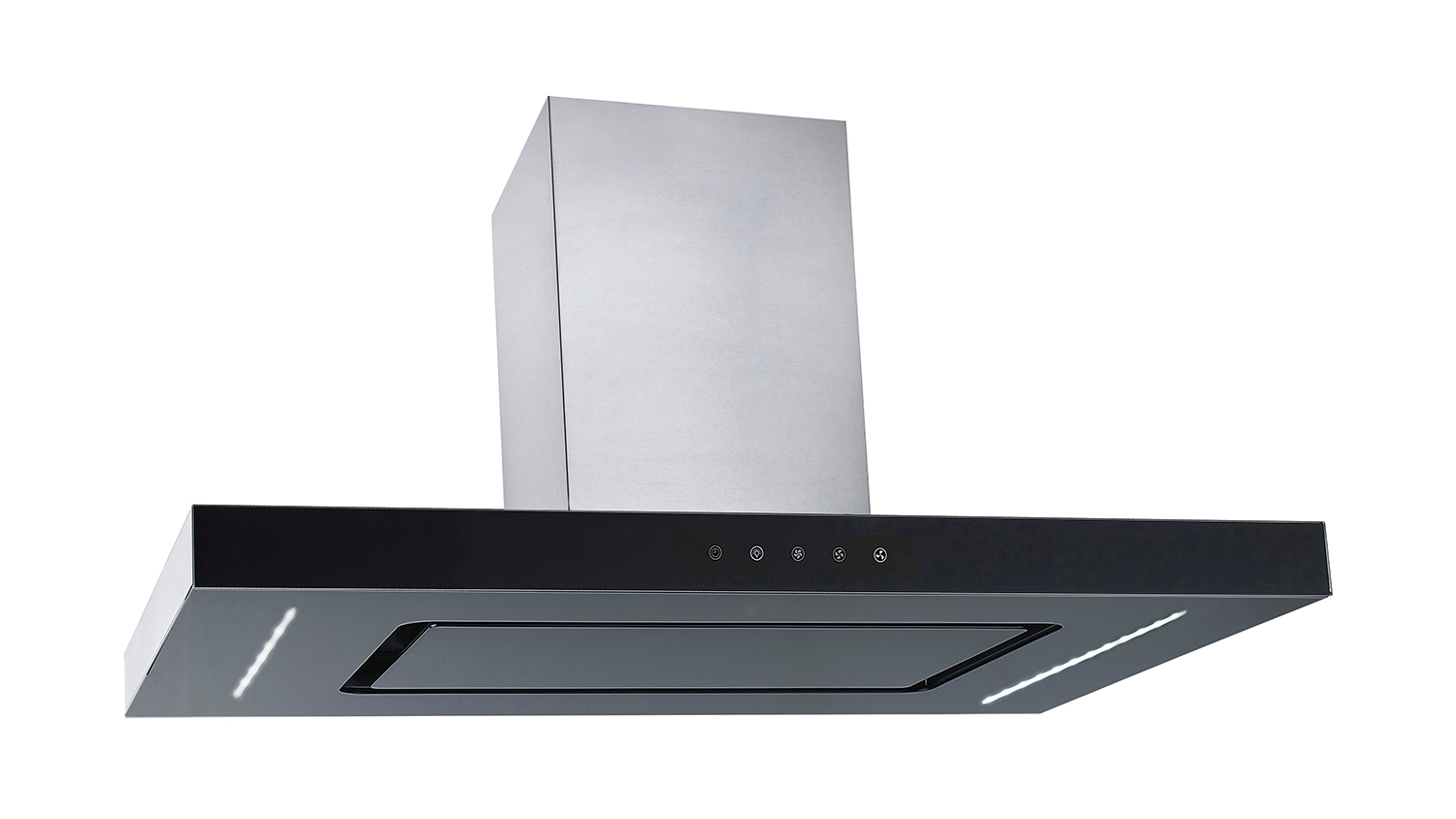 Robinhood 90cm Box Chimney Island Rangehood - Black (RIJ 900/RIJ3CL9BKDC)