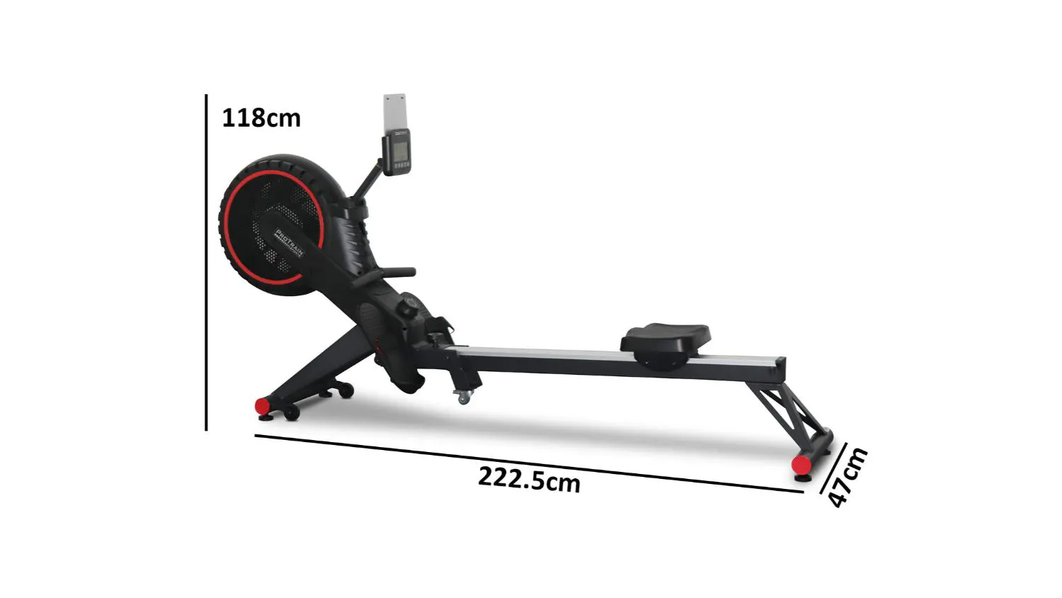 PROTRAIN Air + Magnet Resistance Rowing Machine - Black | Harvey Norman ...