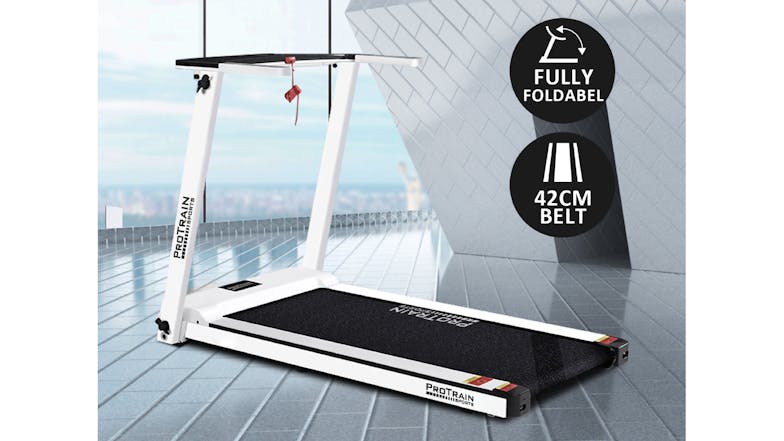 PROTRAIN Folding Low Profile Treadmill 42cm - White