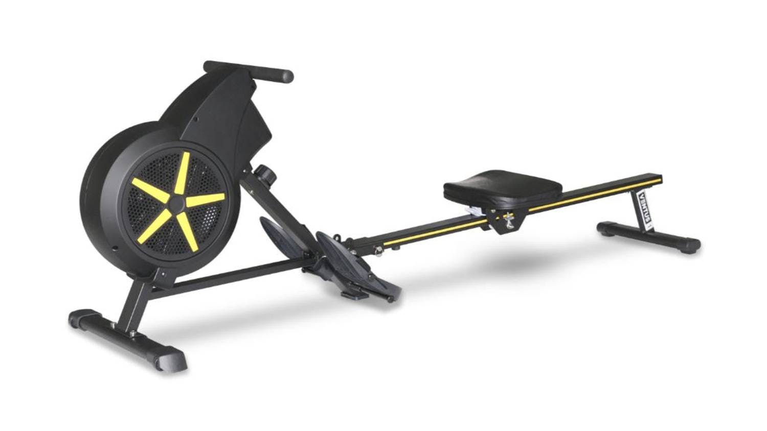 PROTRAIN Air Resistance Rowing Machine - Black/Yellow