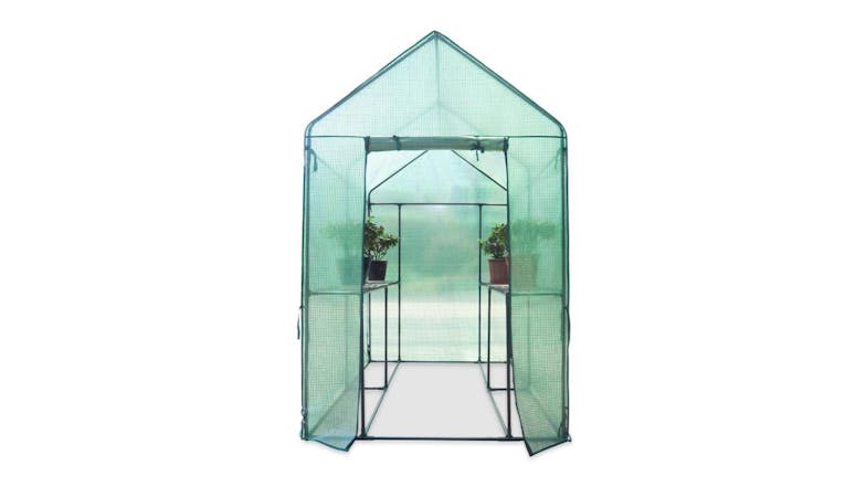 TSB Living Walk-In PE Greenhouse 1.2 x 1.9 x 1.9m - Green