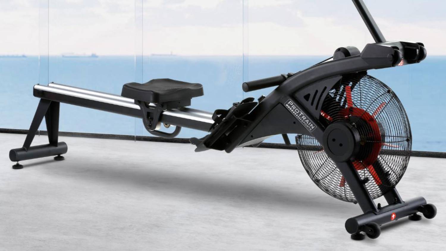 PROTRAIN Magnet + Air Resistance Rowing Machine - Black
