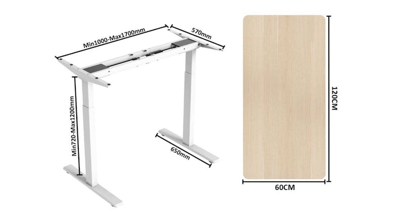 TSB Living Height Adjustable Desk with Control Panel