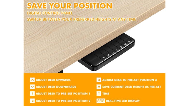 TSB Living Height Adjustable Desk with Control Panel