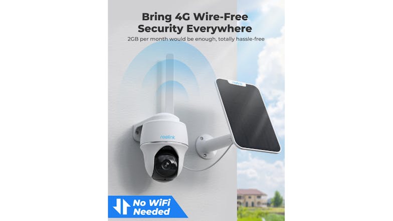 Reolink Go PT Plus 2K 4MP Outdoor Wire-Free Smart Security Camera with 4G - White