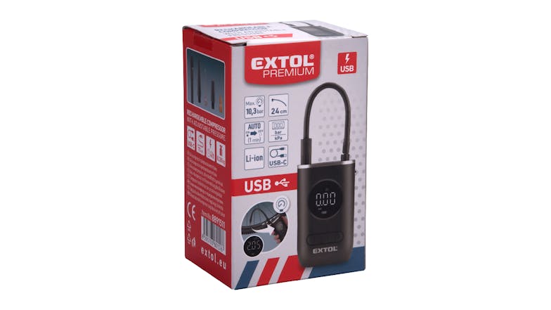 Extol Cordless Portable Compressor with USB Charging