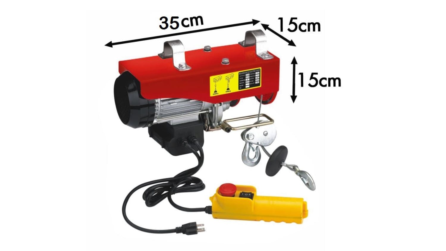TSB Living Electric Hoist Winch 125kg with Wired Remote