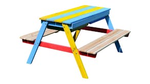 TSB Living Children's Wooden Picnic Bench with Built-In Basin