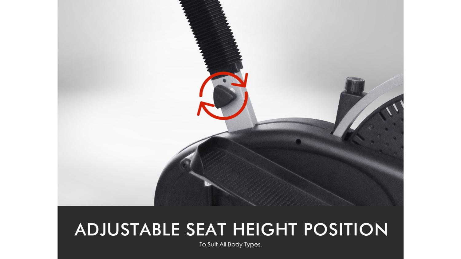 PROTRAIN Elliptical Trainer with Saddle, Dumbbells Harvey Norman New