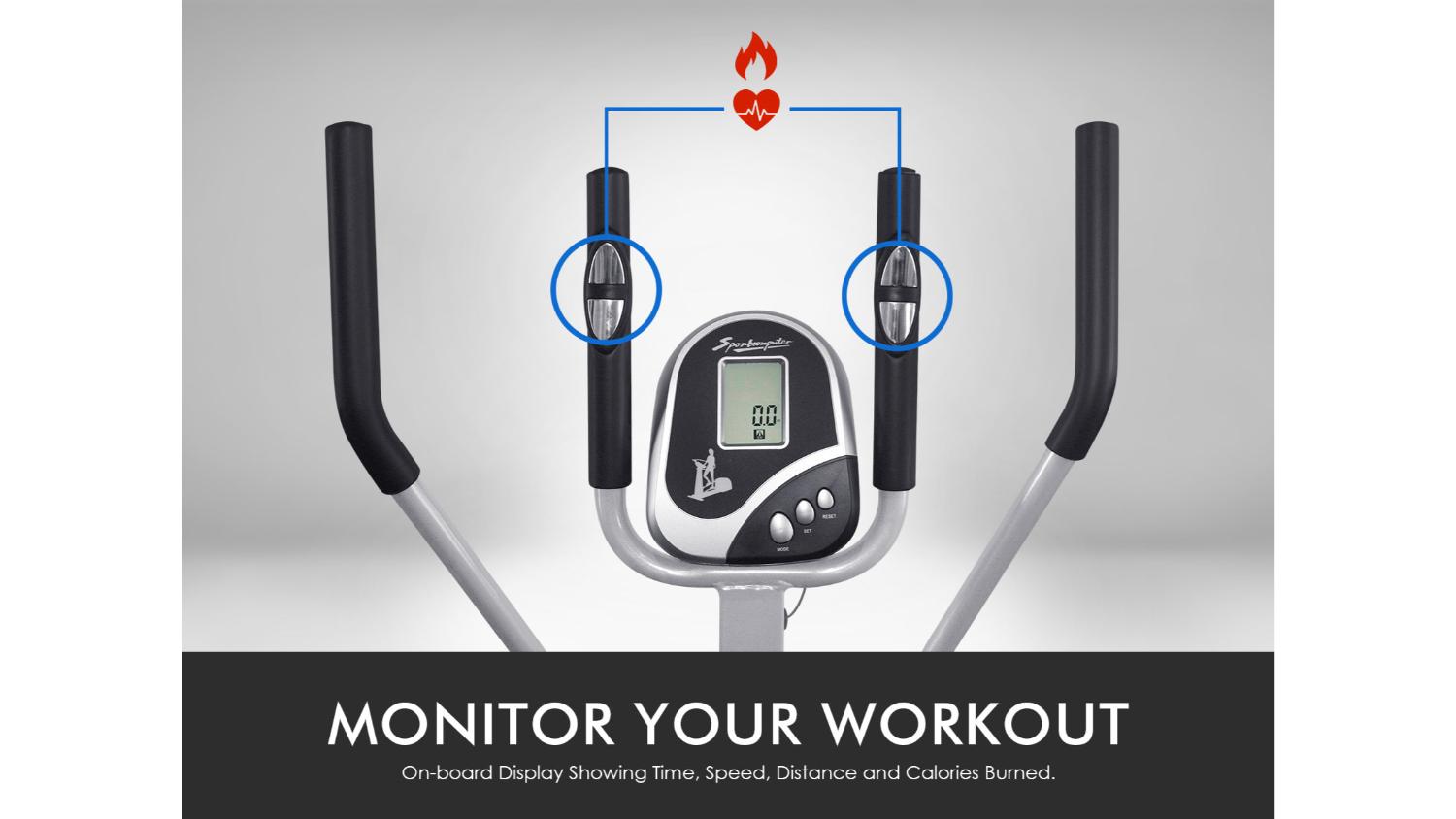 PROTRAIN Elliptical Trainer with Saddle, Dumbbells Harvey Norman New