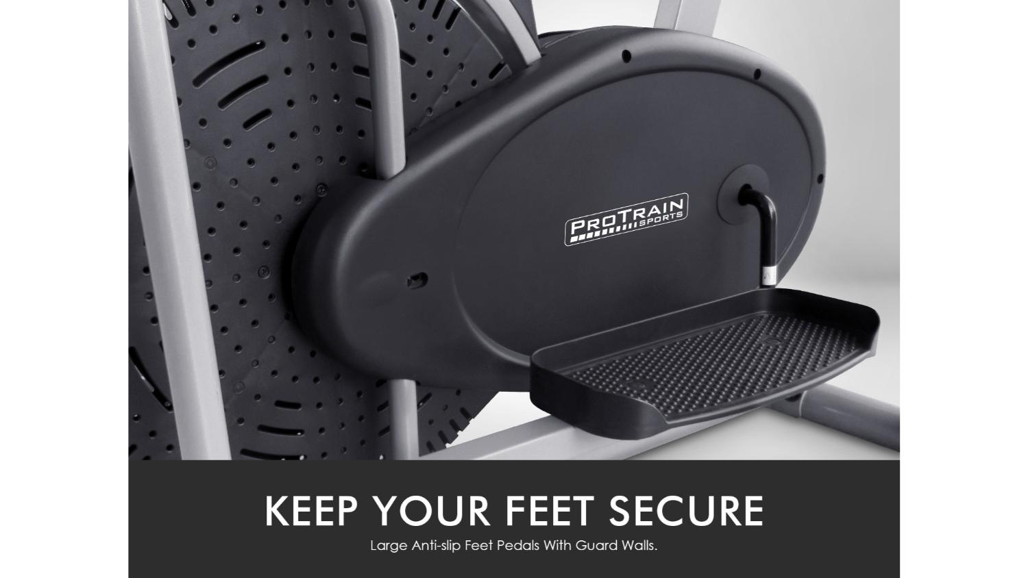 PROTRAIN Elliptical Trainer with Saddle, Dumbbells Harvey Norman New