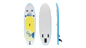 TSB Living Inflatable Stand Up Paddleboard 9' with Paddle, Repair Kit - Yellow/Blue/White