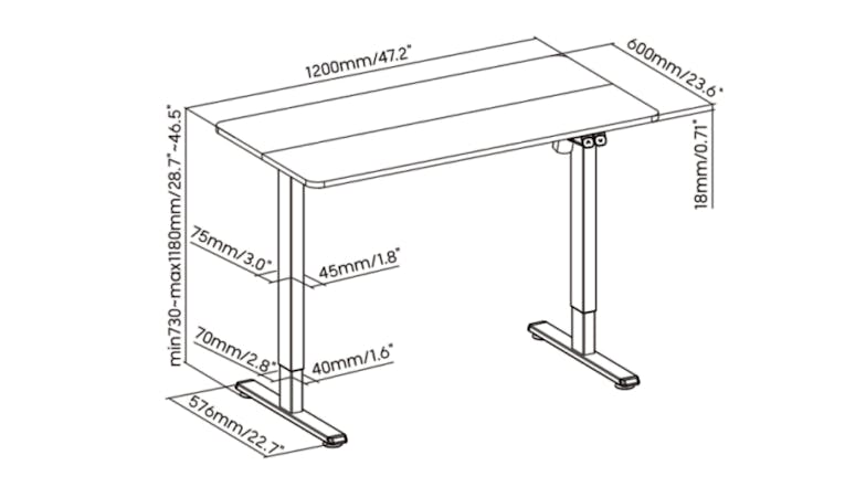 TSB Living Height Adjustable Desk