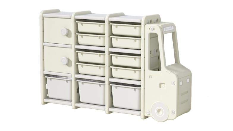 TSB Living Children's Car-Shaped Storage Shelf Set 149 x 31 x 94cm - White