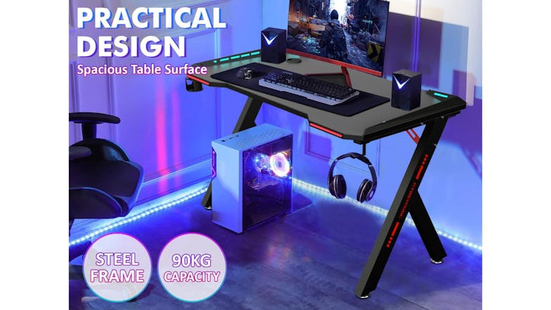 TSB Living Gaming Desk with RGB Light Effects